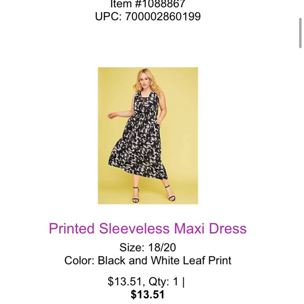 NWT Lane Bryant 18/20W Printed Lace Maxi Dress - Picture 3 of 6
